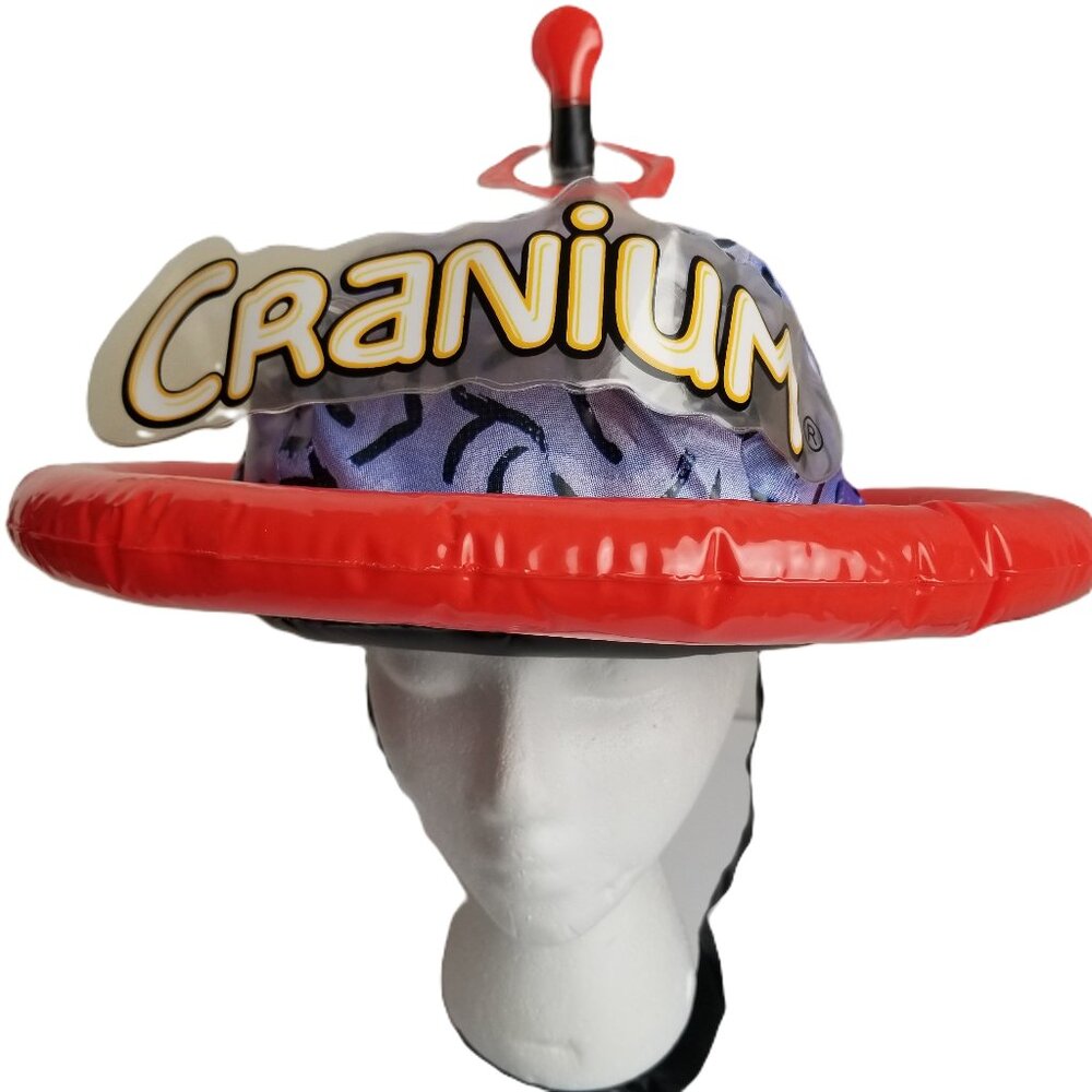 Cranium Inflatable Brain Hat Board Game Novelty Y2K Retro Collectible